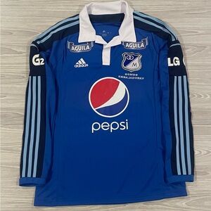 Adidas 2013/14 Millonarios Colombia Soccer Jersey Long Sleeve Men’s Size Small